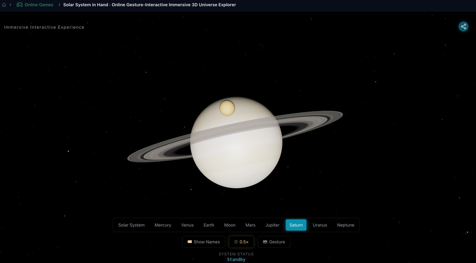 Saturn close-up: the ring system is clearly visible