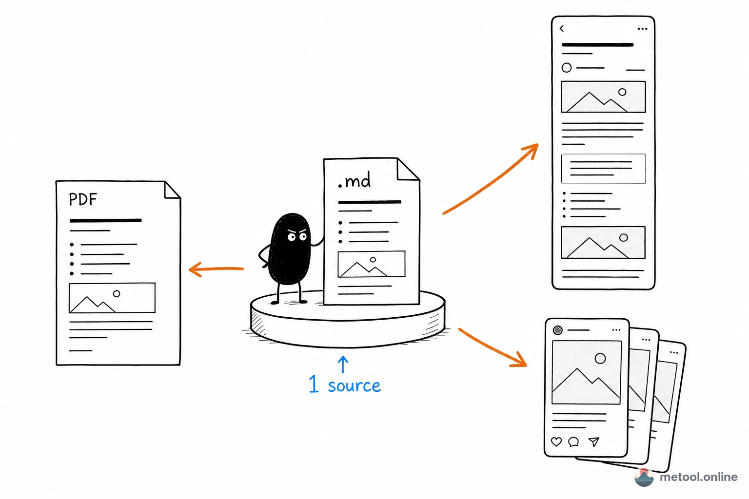 One Markdown Draft, Many Channels: WeChat, Xiaohongshu, and PDF